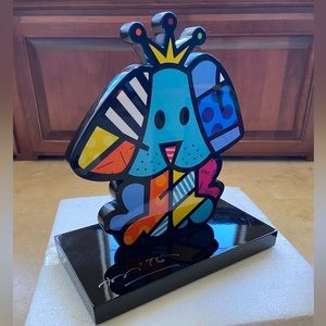 Britto "Royalty" Hand Signed Limited Edition sculpture; Authenticated